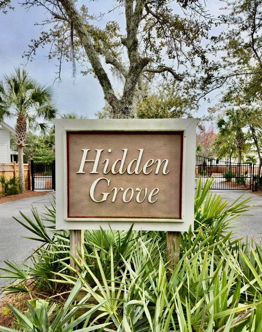 Nestled within the premier community of Hidden Grove, this exclusive gated neighborhood epitomizes unmatched value, luxury and prime locale in the coveted Santa Rosa Beach area. Embraced by a collection of meticulously crafted custom residences, lot 14 enjoys a serene private backdrop, with no neighborhors behind you. Hidden Grove's proximity to the renowned beaches of 30A, Topsail State Park, Grand Blvd., and Sacred Heart Hospital ensures convenience and accessibility. As a community with restrictions on short-term rentals, complete with a subdivision pool and 24-hour gated security, it presents an idideal canvas for realizing your dream home with your preferred builder. Rest assured, covenants and regulations safeguard your investment. Plans for a 2,471 square foot two story, 4 bedroom, 3 1/2 bath home  with a 2 car garage will convey with the lot. Note that the plans have not yet been approved by the HOA. Tap fees for the lot have already been paid and there is no build out time. Buyers are encouraged to verify all dimensions and details independently. Seller is a licensed real estate agent in the State of Florida. 