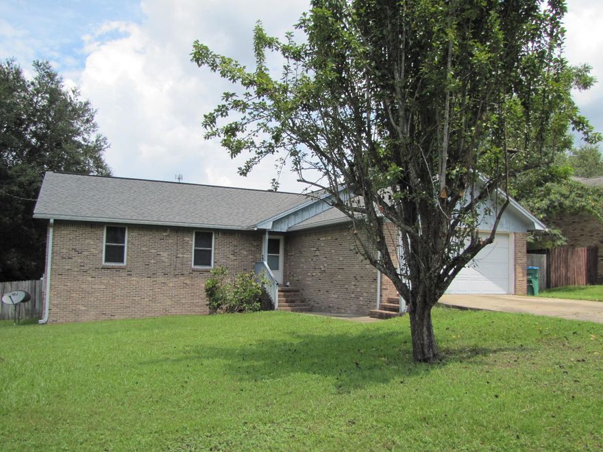 This is a very nice home on the south end of Crestview. The home has been recently updated and includes an open floor plan,new carpet in the master bedroom and living room, fireplace, fenced yard, rear deck,and two car garage. The home is available for move-in February 1.One small pet will be allowed with $50 per month pet fee.