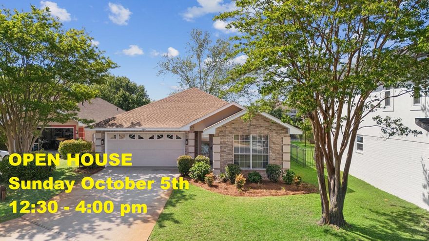 OPEN HOUSE SUNDAY OCT 5th ! You Want to See This One. Lake Front Brick Home In Gated Emerald Lakes. THE BEST PRICE Of 3 BR Home In Quiet Section Of This Neighborhood. Huge Primary BR Overlooking Lake & Back Yard. Primary Bathroom w/ Large Walk In Closet. LR & Dining Areas w/ Pitched 12+ ft Ceiling. Kitchen w/ Stainless Appliances Overlooks Lake Too! Two More BR's Share 2nd Full Bathroom. New Roof in 2017, Many Appliance Updates In 2024/2025 Such As: Hot Water Heater, Irrigation System, Refrigerator, Dishwasher, Garbage Disposal. New Ceiling Fans, Bathroom Plumbing Faucets + Light Fixtures, & New Carriage & Porch Lights. Two Car Garage w/ Updated Opener System. Lovely How Home Flows From Front To Back. You Can See The Lake From Front Entry. Come On Out & See For Yourself. Emerald Lakes Amenity Area Has Large Swimming Pool w/ Bathrooms, A Full Playground w/ Basketball Goal, Pickleball & Tennis Courts. Neighborhood Is Centrally Located To All Destin Has To Offer. Easy Drive To World Class Dining & Shopping at Destin Commons & Silver Sands Malls. Plus Quick Access To The Beautiful Beaches Of Destin, The Bustling Destin Harbor, & The Choctawhatchee Bay For Fishing & Water Fun! You Really Would Love It Here!