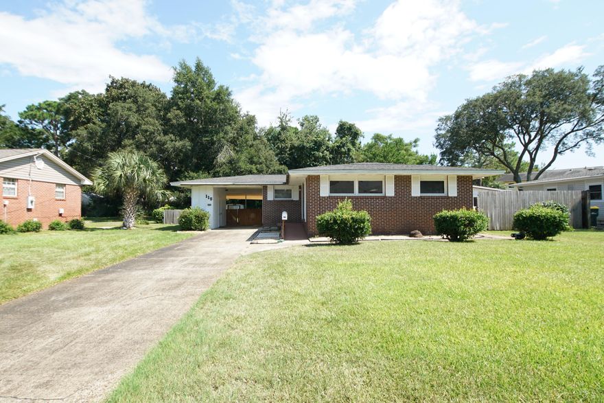 Cute brick vacant ranch style home.   LR has wood wainscoting and custom storage shelving by front door.  Kitchen has wood cabinets, brick accent walls, wood trim, and clay/ceramic tiles.  Stove/oven conveys with home.  Bathrooms have original, vintage shower tile and floors.  Two Alexa on/off smart switches included.  Washer, dryer, mower, sheds convey AS IS with property. Sundowner roll out awning. Roof is approximately 8 years old.  AC unit 2 months old.  Hot water heater less than 5 years old.  Stove/oven less than 5 years old.  Plumbing under the sinks and GCFI outlets have been updated.PROPERTY IS BEING SOLD AS IS.Seller does not have a survey.  Seller has a pest services with Florida Pest Control 4 times a year.  Not sure if this is a bond.