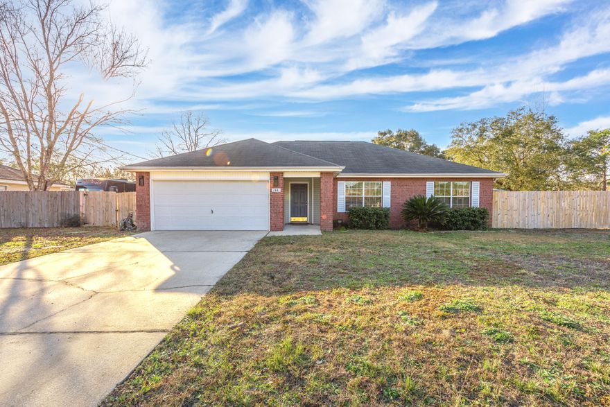 This almost half acre lot would allow you to host the best soiree on Salamanca.  You have to see the size of this yard.   
The ''REFRESHED'' interior bolsters new LVP & carpet, fresh paint, new fixtures & ceiling fans.   Major components of the home are 2022 roof (to be installed), 2019 HVAC and 2020 HWH.  With these components in check, spend your time exploring everything Navarre has to offer, and everything else coming.   You're ten minutes (or Less) from Publix, Aldi's, great restaurants and, oh yeah, our gorgeous white sandy beaches!!!  All measurements are deemed accurate, but buyer to verify any dimensions of importance.