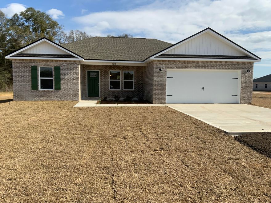 SMALL BUT MIGHTY FLOOR PLAN ON 1.32 ACRE IN BAKER- ALL BRICK -  with 9' ceilings, Luxury Vinyl Flooring in common areas, carpet in bedrooms, granite or quartz countertops.  Kitchen has stainless steel appliances, work island, pantry, white shaker cabinets, double vanities in owners bath, nice size laundry room.  Recessed lighting, split bedroom floor plan.  Photos of similar home colors and front elevation may vary.