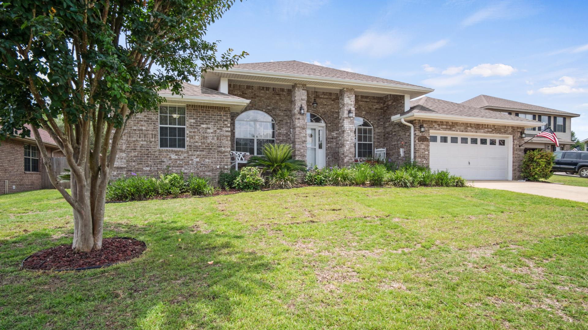 Excellent family home for sale located at a cul-de-sac in the Iron Gate community of Crestview. This property is nearly 2200 square feet with a semi-open split-bedroom floorplan. It boasts 4 large bedrooms, 2 bathrooms with a separate dining room and dedicated office space. The property has been meticulously maintained by its only owner and has been updates with luxury vinyl planked flooring with new granite and appliances in the kitchen. Other major updates include a swimming pool in 2014, water heater in 2013 and the HVAC was installed in 2017 with an air purifier included. The landscaping is spot on and it a wonderful house for any family to call it home.