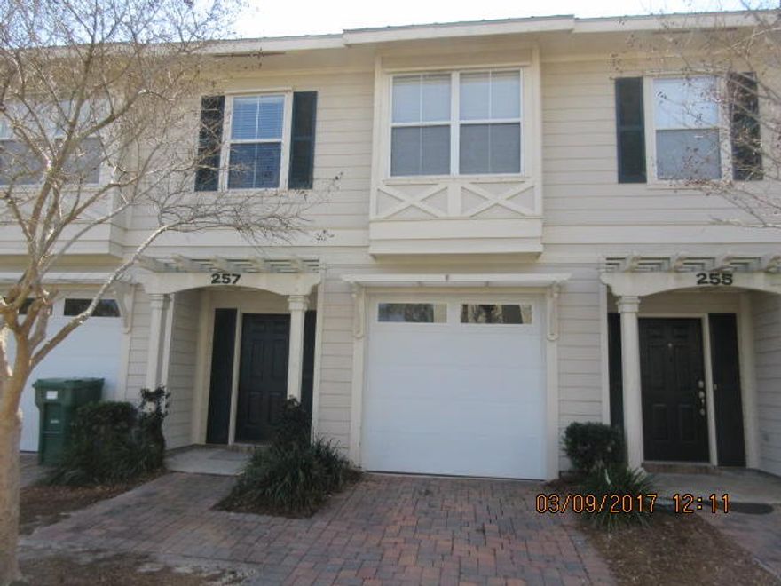 Don't miss this one!! Spacious 3/2.5BA in the heart of Destin. Close to restaurants, beaches and all the action! Freshly painted and new carpets thru out. Window treatments and washer and dryer convey. 9 ft. ceilings, crown molding, flat ceilings! (no popcorn!) Washer and dryer not warranted.