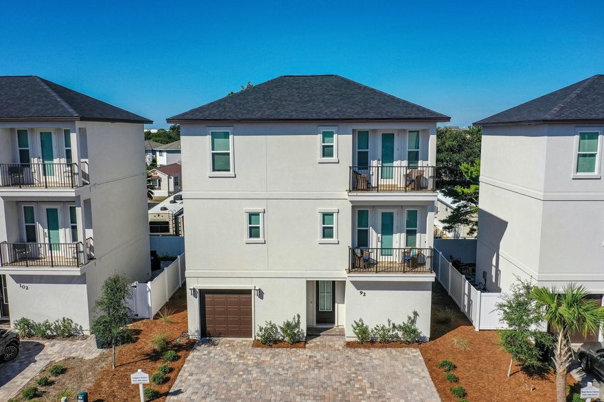 Under contract with a 72-hour kick-out clause.  Welcome to ''Sungazer Chateau''!  This fully furnished, completely turnkey 4 bedroom, 4 1/2 bath newer construction home is sure to impress.  Actual rental income approaching $100,000 for 2021!  Located south of Highway 98 in Miramar Beach this home is just one-half mile from the white sand beaches and emerald green waters of the Gulf of Mexico.  With building completion in 2020, this home offers an array of modern finishes and conveniences: quartz countertops in kitchen and baths, open concept kitchen/dining/living space, LVP flooring, tall ceilings, stainless appliances, 2 separate laundry areas, 1 car garage, and a 6-seater golf cart included with purchase!