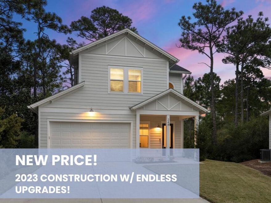 Discover an exceptional opportunity in Church Street Landing--one of the community's most private homesites, nestled among natural pines and thoughtfully designed for modern coastal living. This 3-bedroom, 2.5-bathroom home offers 1,848 square feet of beautifully appointed space with an open-concept layout that fills the home with natural light.The chef's kitchen features quartz countertops, a gas range, and an expanded pantry--perfect for cooking and entertaining. Elegant upgrades include floor-to-ceiling window treatments, luxury vinyl plank flooring, ceramic tile, and custom finishes throughout. The spacious master suite boasts a custom walk-in shower, and smart home features provide exceptional comfort and security, including Wi-Fi thermostats, smart vents, an iFlo HVAC system