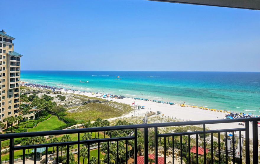 Stunning 10th-floor beachfront condo at Westwinds in Sandestin, remodeled recently and HVAC replaced September 2025! This spacious 2 BR / 2 BA sleeps 8 and features a remodeled kitchen with granite counters and stainless appliances. Enjoy breathtaking Gulf views from the living area, master suite, and large private balcony. Both bathrooms have been beautifully updated, Westwinds is Sandestin's premier beachfront tower, offering a resort-style pool, hot tub, fitness center, and private beach access. Sold fully furnished and rental ready with proven income and loyal repeat guests.