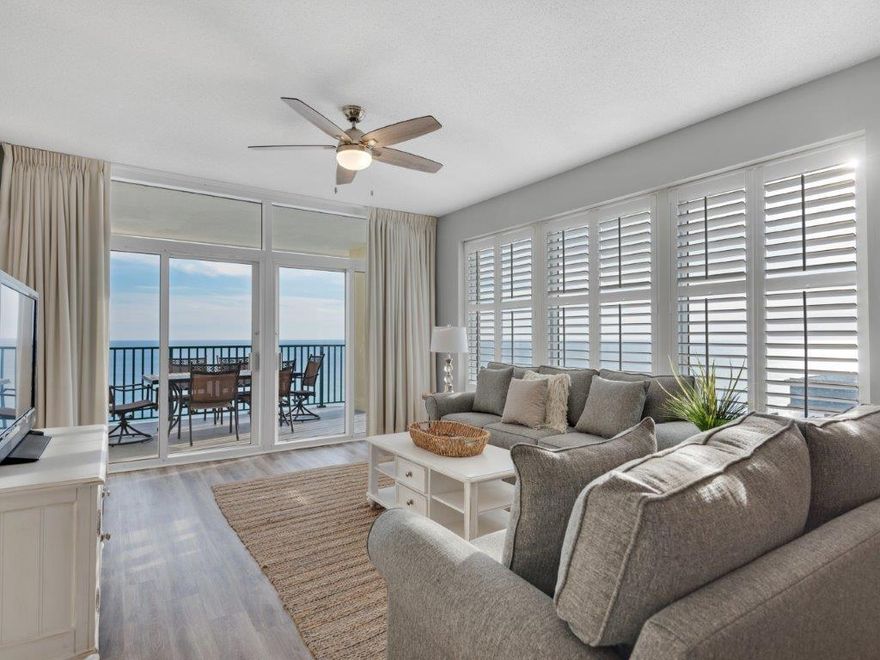 Just finished renovations in time for spring! Professionally decorated by the Avenue 117 Design team. All new flooring, paint, furniture, etc. Don't miss this great investment opportunity! Jade East #1750 is a 3 bedroom, 3 bath corner unit, providing totally unobstructed western views of the Gulf of Mexico! This condominium has 230 feet of pristine white sand beaches, which assures you plenty of uncrowded beach days & spectacular sunsets. Jade East has a gated entry with abundant parking & a tropical ambiance. This wonderful west end unit has stainless steel appliances & granite in the kitchen that is sure to impress. The view from this highly coveted corner unit offers totally unobstructed western & southern gulf views!