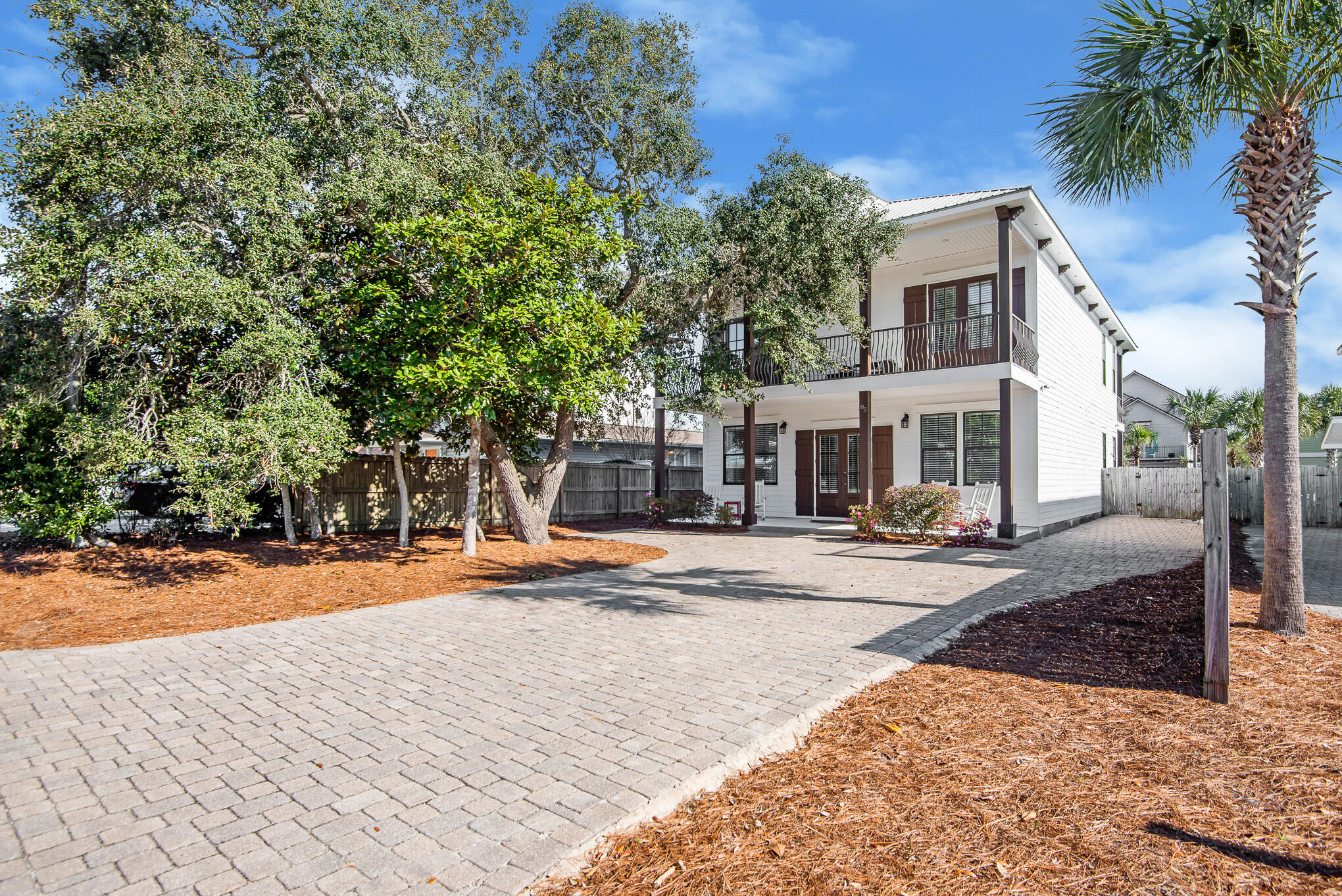 This is the Perfect Vacation Rental or 2nd Home and is located on the east side of Crystal Beach. It's a 5 minute walk to the best accessible entrance to the most gorgeous beach in the World. This home features 6 Bedrooms and 6 Full Bathrooms, has a perfect open layout with two separate Living Areas with one on each level. This beautiful home has Tile Floors, Shiplap Walls and Ceilings, Granite, and Stainless-Steel Appliances. The outside area affords a Pavered Driveway with plenty of Parking and a Pavered Area in the back of the home complete with a Heated In-Ground Swimming Pool, Palm Trees, and Covered Patio. This home is in Flood Zone X, NOT in a Cobra Zone, and NOT in an HOA!!! This home can possibly be expanded easily to a 7 or 8 Bedroom Home with Additional Bathrooms and is