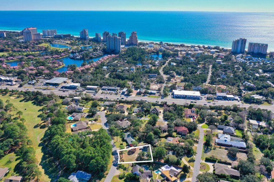 This oversized lot in Sandestin Estates offers quietness and privacy while still being close to all of the amenities Sandestin has to offer. At .3 acres, this prime homesite will accommodate a build-to-suit custom dream home. Sandestin is an unparalleled resort community complete with many world class amenities which include private deeded beach access, multiple pools & golf courses, day spa, a fitness center, tennis courts, shopping, fine dining and there are numerous recreational activities including kayak rentals, bike rentals, walking/running paths and a tunnel to cross US highway 98 safely to the gulf side.