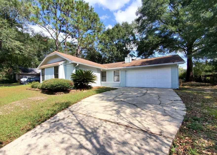 Welcome home! Great 3 bedroom 2 bath home for sale in Crestview. This property features a large living room with fireplace, large formal living room, and granite countertops in the kitchen. Large back yard. Two car garage. Roomy master suite with full bathroom. The seller is having a new roof installed this week! This would make the perfect family home or investment property. Vacant and easy to show.