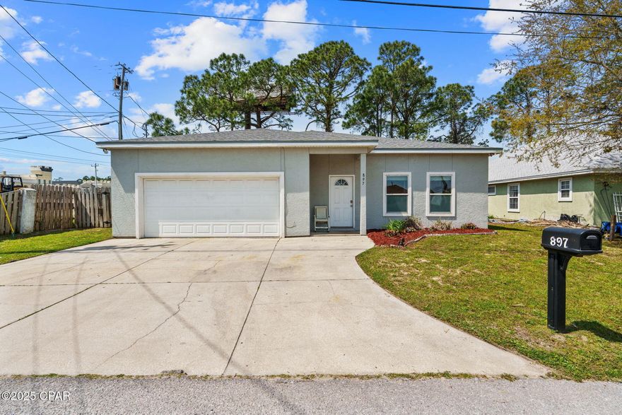 Life at the beach doesn't get more affordable than this! This 4-bedroom home features 10ft ceilings for a spacious feel, a huge backyard, and an unbeatable location next to Top Golf, Pirates Voyage, Surf Club, and Pier Park. Welcome to 897 N Beach Way, a beautifully maintained home in the private Nautilus Cove community. Enjoy an open-concept layout, modern finishes, a 9ft island with extra storage, and a spacious backyard perfect for entertaining. Just minutes from the beach, top-rated schools, shopping, and dining. Whether you're searching for a primary home, vacation spot, or investment, this one is a must-see. Schedule your private tour today!