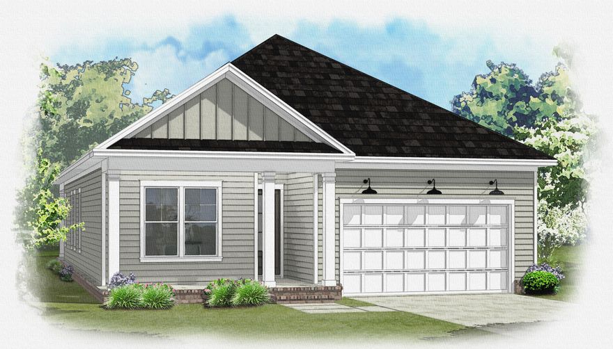 A stunning 1 story plan, the DOGWOOD, in Deer Moss Creek's newest phase, Brookfield. Est completion JUNE '26. 3-4 bedrooms (or 3 w office/bonus rm) and 2 full baths. Seller to pay 1 % towards total closing costs split plus $20,000 rate buy down or closing costs assistance. Open floor plan on 1 floor, w/ LVP flooring in main living & tile in wet areas. Michaelangelo, white quartz counters and white shaker, wood soft close cabinetry. White custom melanine pantry shelves & custom master closet. Apron front sink in kitchen as well as a gas range, and SS appliances. Forward facing garage gorgeous curb appeal! Deer Moss Creek in Niceville is a master plan community, w/ 1,100 acres to be built out with residential, commercial, community pools, clubhouse, basketball, children's park, and more.