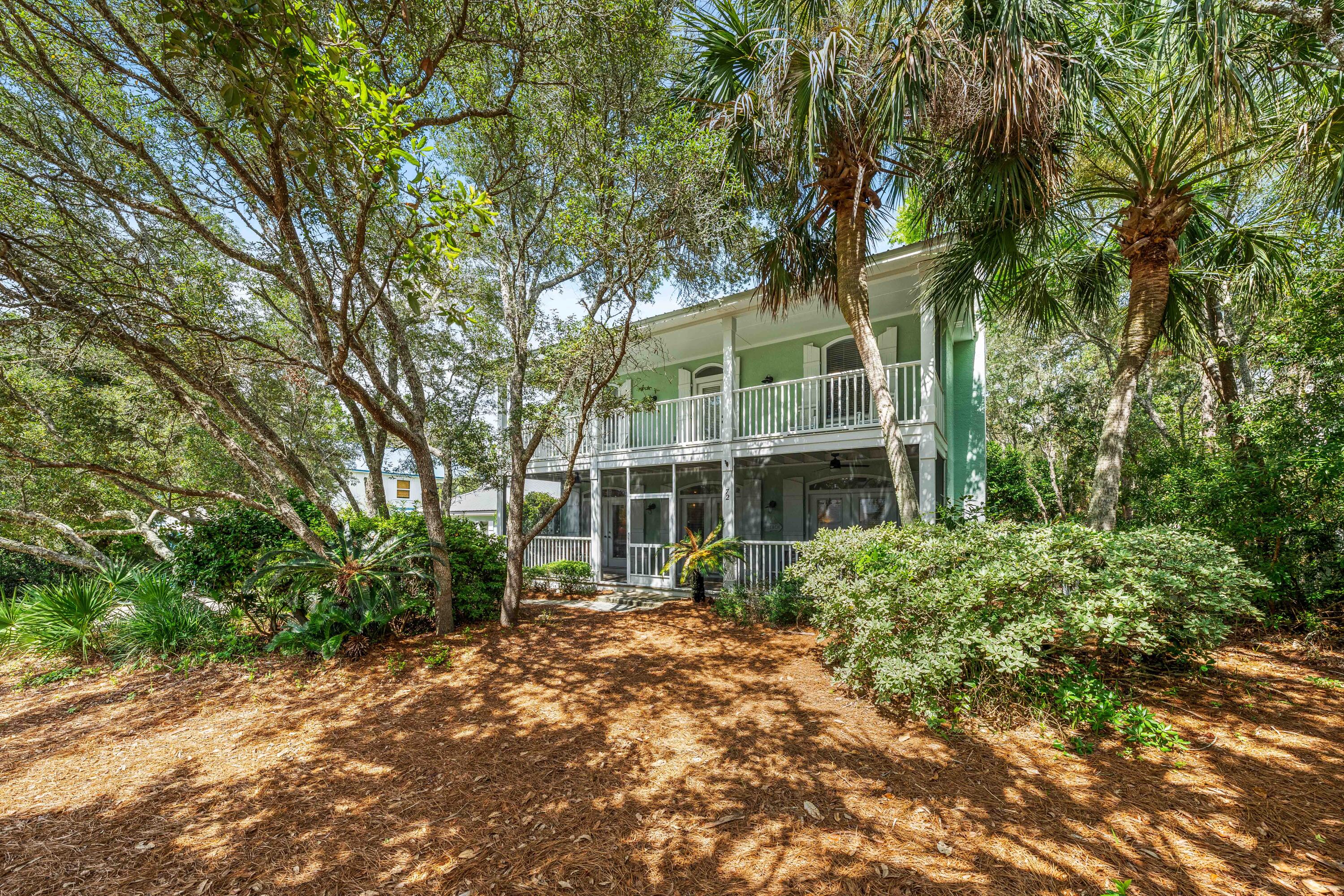 This ''Unicorn'' is considered nearly impossible to find, with perfect features, qualities, and development possibilities that it's essentially mythical like a unicorn. She's 200 steps to a spectacular public beach access (door to sand), an over sized lot (+or-$1.5MM Lot Value), sprawling 2563 s.f. sleeps 18...what!?...sleeps 18, $150K+ Rental Income$$, 5 minute bike ride to Seaside, 3 minutes to Surf and Deer, 1st Floor In-Law suite (sleeps 6 can be closed for privacy), local designer renovations over the years (see docs), oversized pool and outdoor area. At the core of every Unicorn lies a Visionary that sees the Tower addition (see docs) . Perfectly positioned at the entry of the neighborhood, adjacent to a reserve This 2 story home with oversized balconies and screened in porches has driveway parking for 4+ cars with majestic live oaks and mature palms providing privacy and shade in the front and back with a gorgeously landscaped back yard that surrounds the large private pool and the pool side lounge seating. 6 Bedrooms and 4 Full baths with a unique floor plan that can accommodate a large family with privacy and spacious accommodations. New window blinds ordered!
Sugarwood Beach is an authentic Seagrove Beach community that offers large lots and low HOA fees. With just 65 homesites the Sugarwood Beach community has the character and charm of an established Florida Gulf Coast neighborhood.