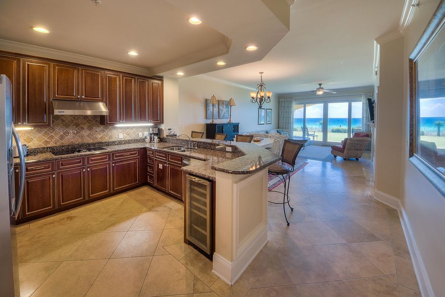 REDUCED $50K- Gulf Front condo in the gated community of Adagio. Incredible views from the balcony atop the 30' bluff overlooking the gulf. This 4 bd/3 ba condo is located in the C bldg with all the upscale finishes including granite countertops, crown molding, porcelain tile floors, stainless steel appliances, stone/glass shower & a fireplace to enjoy on those cool nights. Adagio consists of over 11 acres on the highest elevation on the gulf of Mexico. A gated community with an amenities center that includes a fully equipped gym, a meeting room along with beach & poolside restroom facilities. Adagio also has 2 incredible pools: heated infinity edge pool that sits directly atop the dunes and a dramatic 8,000 sq. ft. pool complete with fountain, waterfalls & spa. Rental Projection $97K