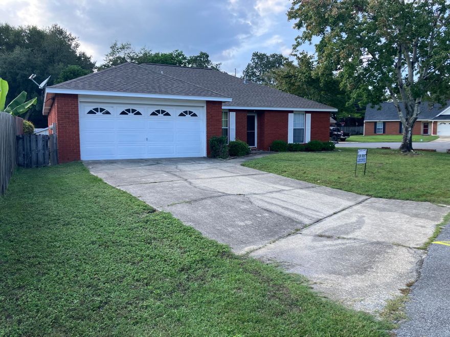 Nice home in Bluewater Bay.  Walking distance to the Bluewater Elementary School.  Close to shopping, dining, and other convenient stores.  Desirable split floor plan with a roomy eat-in kitchen, large family room, separate dining area, jacuzzi tub, and standing shower in main bedroom.   Wood flooring in all floors except kitchen and FL Room. Tile floors in kitchen, master bath and guest bath. A breezy 16'x10' heated and cool sunroom leads to the fully fenced yard with automatic sprinkler system. Handy 10'x7', low ceiling yard building for storing gardening tools, toys, etc. Double car garage with attic ladder for extra storage. Separate utility room. Available now.  Sorry, no cats or dogs, no smoking, vaping, or roommates. For more information call listing agent.