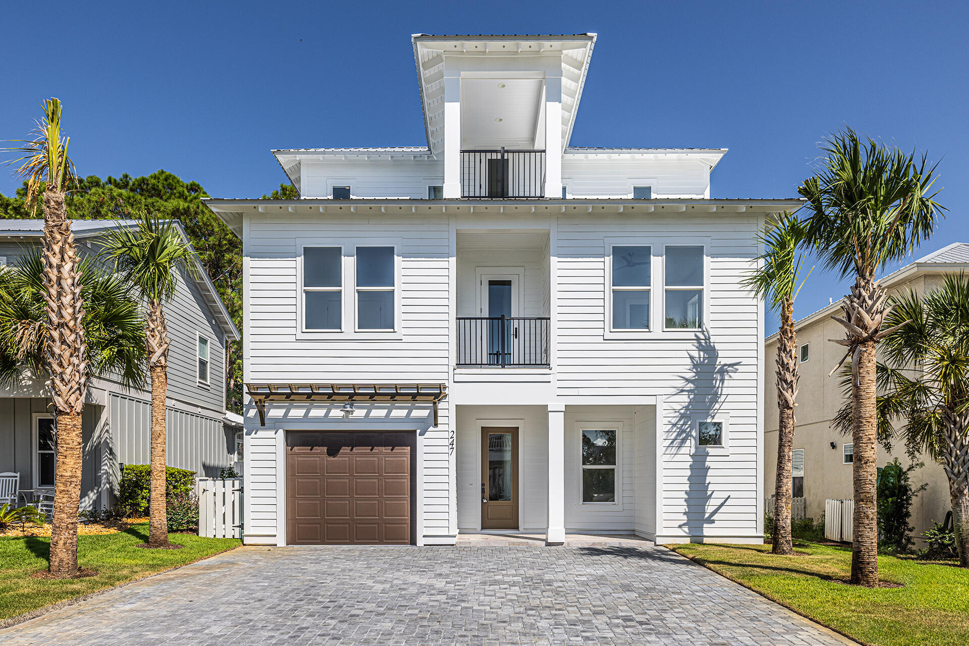 $250,000 PRICE IMPROVEMENT! Lowest price per square foot of any property in the Frangista community built in 2020 or newer! This stunning brand new furnished home is located in the gated community of Frangista Beach, boasting 7 bedrooms, 7 bathrooms, & 3856 ft. of living space. Built by Boswell Builders, a trusted name in the construction industry renowned for their quality workmanship, this home is a prime example of superior design and construction. The property features finely appointed finishes, multiple entertainment decks, and a private pool, making it the epitome of modern luxury.This home has exceptional quality and is close proximity to beautiful, pristine beaches that the area has to offer.