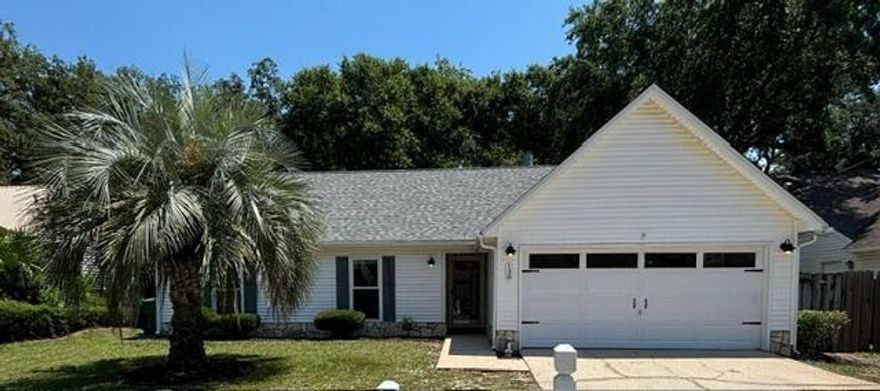 In one of the best locations in Shalimar sits this perfect four bedroom home with private access through the back gate to Combs Park. That's right, from your backyard go through the private gate and enter Combs Park to play with the kids or to take a nice walk.  The open floorplan flows from the spacious kitchen to the dining room and into the family room with soaring cathedral ceilings.  Directly off the family room is the Florida room overlooking the fully fenced yard.  The kitchen features a center island, double sink, stainless appliances and a pantry. The first floor includes the main bathroom and three bedrooms including the Primary.  The spacious Primary bedroom includes an ensuite with dual vanities and custom tile shower as well as a large walk in closet.