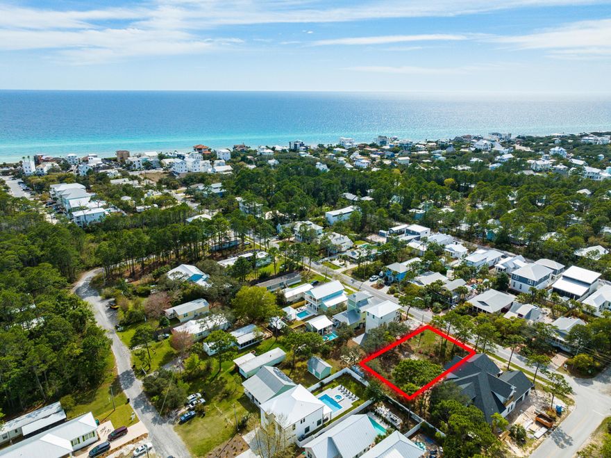 75' Extra wide build ready lot with sidewalk connection direct to San Juan beach access with parking and next to the new Santa Clara ADA beach access with restrooms.  Old Seagrove neighborhood with No HOA or building restrictions with lots of great new construction homes recently built or underway.   Minutes away in Seagrove, Seaside, and Watercolor.