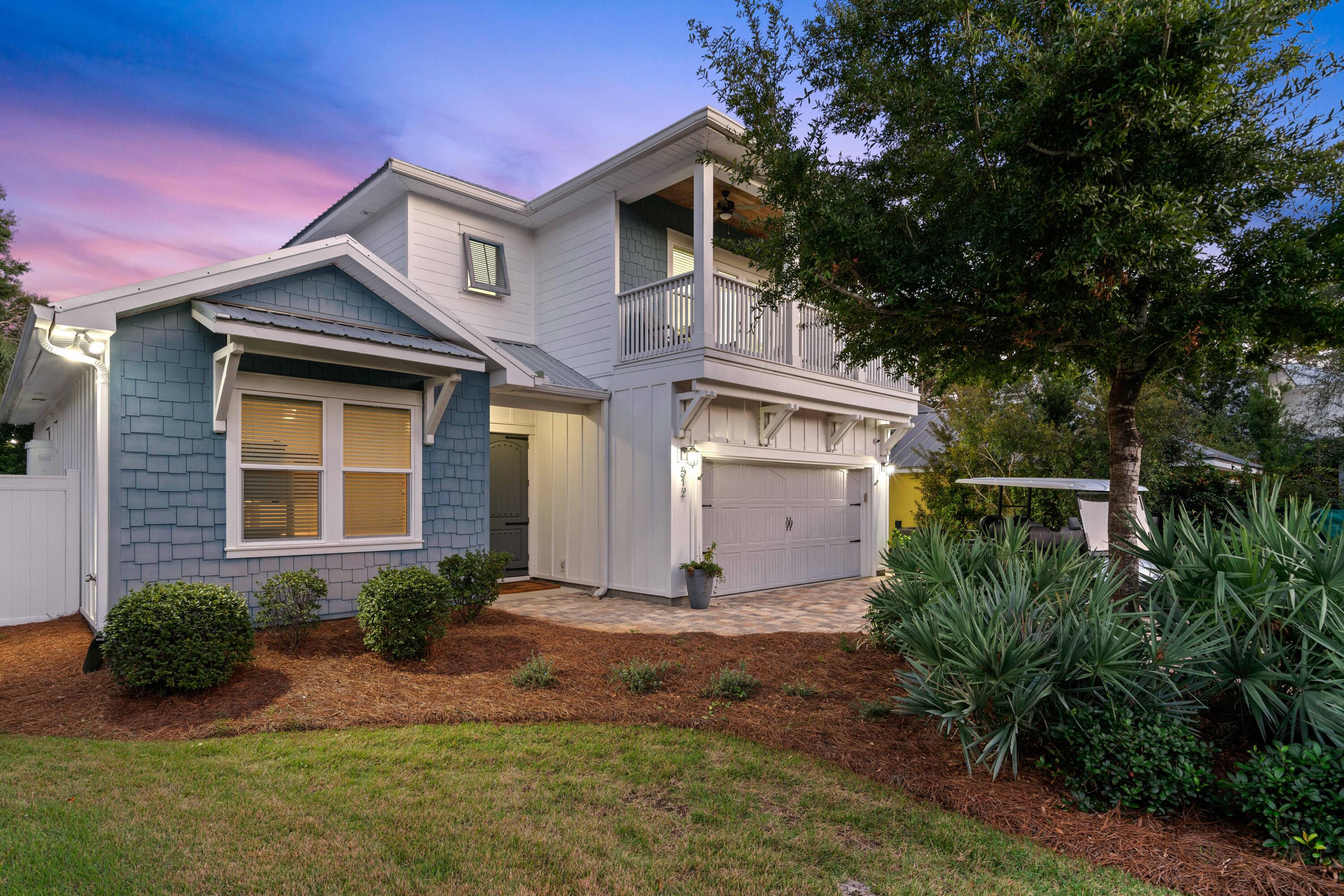 The White's Gulfview neighborhood offers deeded beach access with golf cart parking, as well as, the location offering unparalleled privacy + convenience. Situated on a generous lot w/ private pool, this one-of-a-kind property offers 2,049 sq ft of thoughtfully designed living space. Step through the double front doors into a home perfect for living & entertaining. On the first floor you'll find a beautiful primary suite, living room, kitchen, wet bar, pantry and walkout to the covered patio and pool deck along with an additional bedroom. The 2nd floor features two bedrooms and two full bathrooms. Clareon Dr. is within walking/biking/golf cart distance to Alys & Rosemary Beach, the Watersound Beach Club, multiple dune lakes, etc. Do not miss out on this turn-key home.