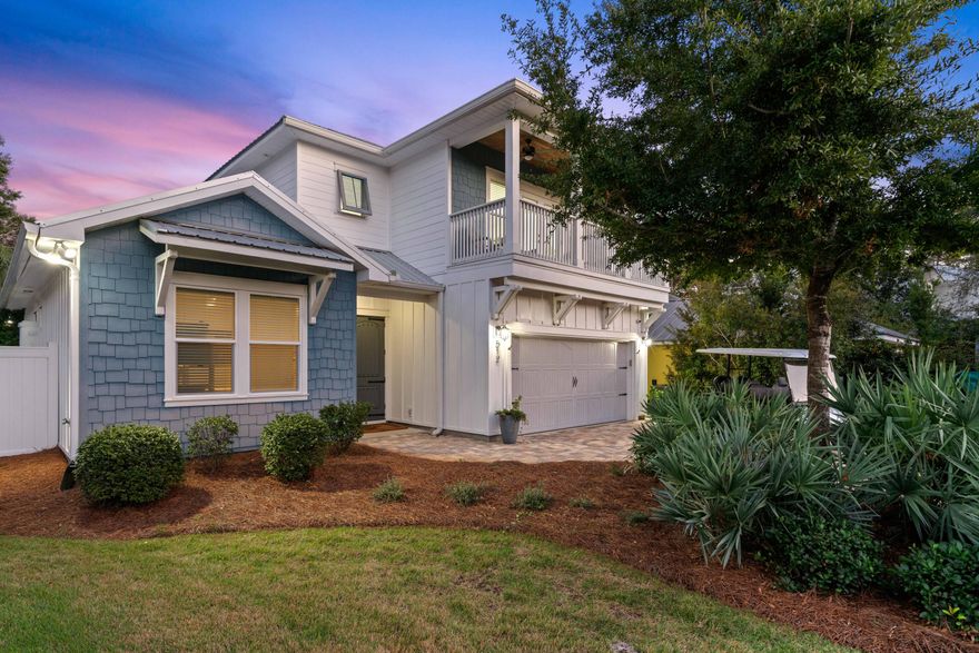The White's Gulfview neighborhood offers deeded beach access with golf cart parking, as well as, the location offering unparalleled privacy + convenience. Situated on a generous lot w/ private pool, this one-of-a-kind property offers 2,049 sq ft of thoughtfully designed living space. Step through the double front doors into a home perfect for living & entertaining. On the first floor you'll find a beautiful primary suite, living room, kitchen, wet bar, pantry and walkout to the covered patio and pool deck along with an additional bedroom. The 2nd floor features two bedrooms and two full bathrooms. Clareon Dr. is within walking/biking/golf cart distance to Alys & Rosemary Beach, the Watersound Beach Club, multiple dune lakes, etc. Do not miss out on this turn-key home.