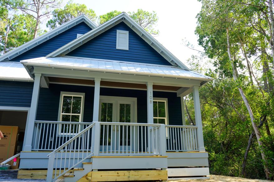 Open House Saturday 28th 10:30-12:30!! New Construction Coastal Cottage in Point Washington move in ready in October!! This new construction Florida cottage boasts luxury vinyl plank flooring, stainless steel appliances, quartz countertops and shaker style cabinets. The master suite is located on the first floor complete with a walk in closet and custom tiled shower in the bathroom. Large porches allow you to entertain in the serene outdoors while being minutes away from Bayfront access and the beautiful beaches of South Walton. With an outdoor grilling station, tv and screened porch this home is perfect for outdoor entertaining and fall football watching.  This cottage also features a single car garage with room for paddle boards, kayaks and other outdoor water toys.