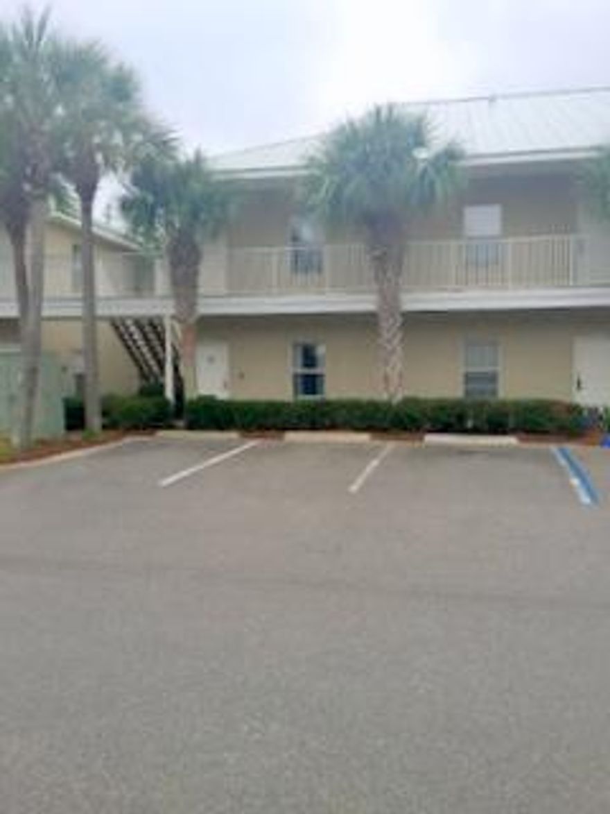 Caribbean Dunes is a Key West inspired complex with one and two bedroom units in the desired area of Crystal Beach in Destin. This one bedroom unit on the first floor has nine foot ceilings, bunks in the hallway, and washer and dryer in unit. Unit is unfurnished. Sold as is. All information is approximate and should be verified.
