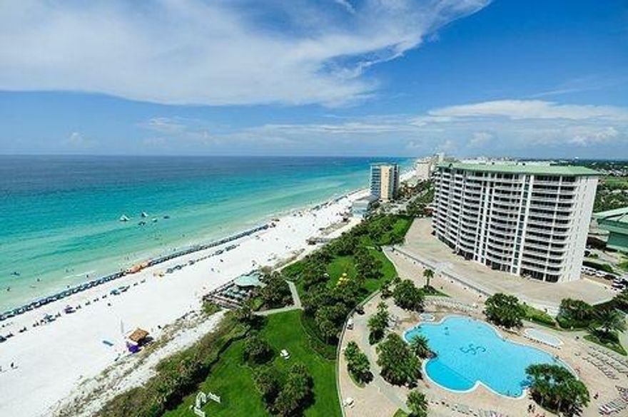 Exquisite 9th floor gulf front condo offering stunning views of the Gulf of Mexico. This 3 bedroom 3 bathroom condo has travertine flooring throughout, granite counter tops, stainless steel appliances and is filled with high end furnishings. St. Maarten is perfect as a fulltime residence, second home or a vacation rental. The buildings semi-private elevators open directly into the condo. Each unit has a deeded parking space in the garage and climate controlled storage unit. ALL utilities, even electricity, are included in the condo association fee. The Silver Shells Resort, located in the heart of Destin, provides every amenity imaginable including 24 hour gated and guarded entrance, cardio & weight rooms, 4 tennis courts, basketball court, grills and picnic area, a 7500sf lagoon pool,