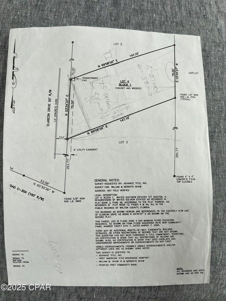 WHITES GULFVIEW ESTATES - Land