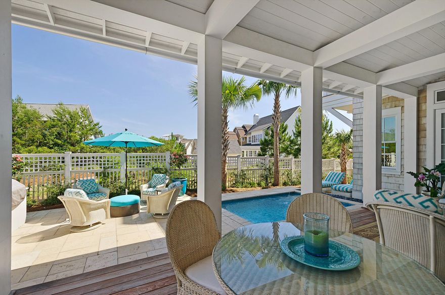 This beautiful home with outstanding amenities can be found in the exclusive Peninsula community of WaterSound Beach. Designed by renowned architect Geoff Chick and constructed by Envision Building Group, this high-end home has a host of notable extras. The heated 9x14 feet pool is surrounded by peacock pavers and there's a spacious IPE deck nearby with outdoor shower and summer kitchen. Modern technology includes an eco-friendly Ecobee smart thermostat and your own choice of music through the Sonos sound system. Covered and open decks along with a plethora of living spaces make this a fantastic home for relaxing and entertaining in style. 48 hour kick out clause in place.