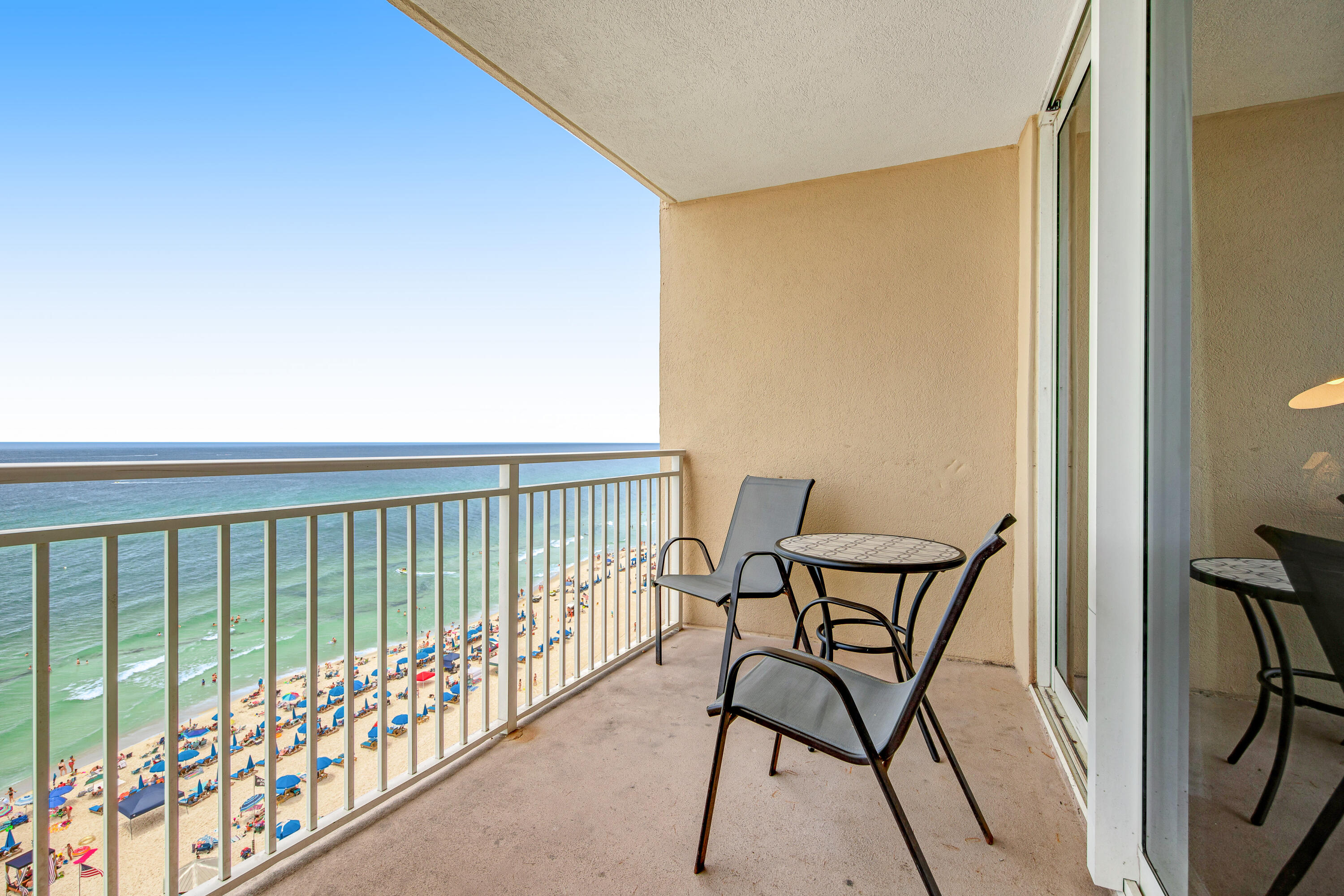 Welcome to Emerald Beach Resort in Panama City Beach, Florida! This spacious one bedroom, 2 full bathroom BEACH front condo is sure to impress and offers a proven rental track record. You'll love the views from the 11th floor and with a TON of amenities Emerald Beach Resort offers something for the entire family. As you enter the condo you'll find a private bedroom with en-suite bath, bunks in the hall, a second full bathroom and a large, open kitchen/dining/living space with balcony access and plenty of gorgeous views! This condo is just in time for peak summer rental season. Emerald Beach Resort offers a beach front pool and bar, a second pool on the North side of the complex, covered parking garage, fitness center, Starbuck's, Sky Lounge, Retail shopping and short walks to so much more