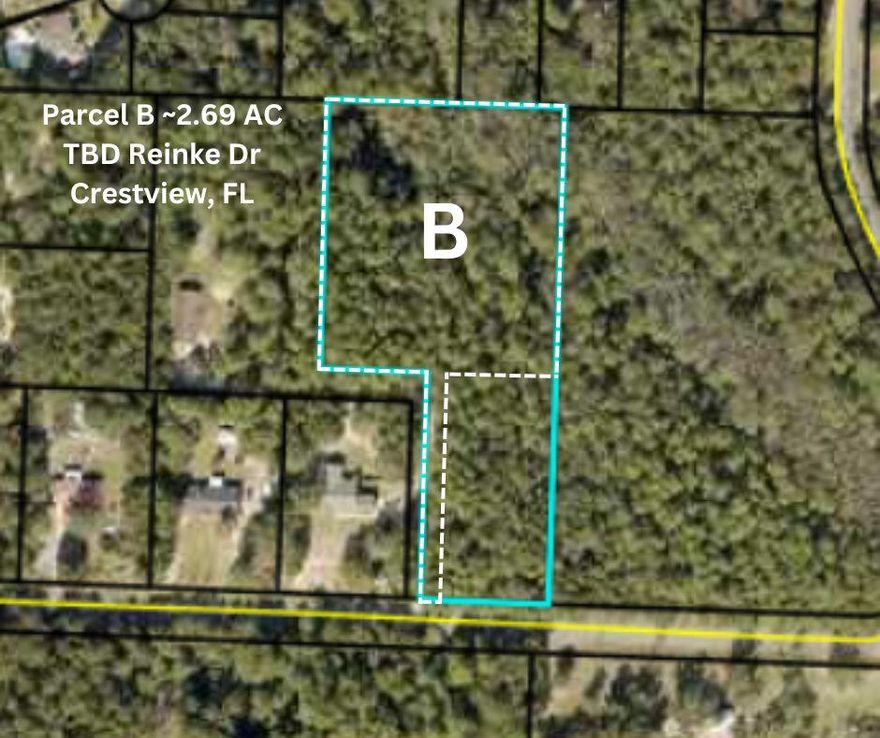 PACAKGE DEAL: $110k for Parcel A & Parcel B! Are you looking for the PERFECT piece of land to build your dream home? Then look no further! This 2.69 acre parcel is nestled in a serene area of Northeast Crestview with plenty of space for privacy, yet it is close to all the conveniences of town. This wooded parcel is a blank canvas for your future home plans. The lot lends itself to offering a private drive back to a future home site. Clear as much or as little as you'd like for perfect combination of nature and privacy. The lot also offers 26 feet of paved county road frontage with utilities available close by at the road. This property is truly a HIDDEN GEM of an opportunity that doesn't come along very often. Don't let your opportunity slip by and schedule your showing today!