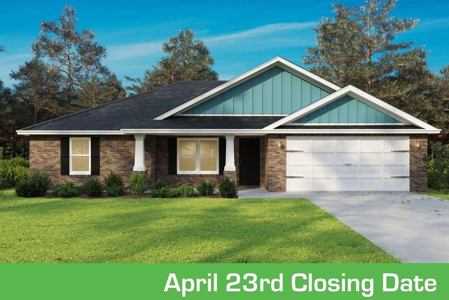 BRAND NEW 2021 New Construction Available to Move in April  23rd 2021! Contract Today! Call now to choose cabinet, laminate and granite colors. Perfectly priced brick home with covered front porch and tons of features. Interior Features Include scratch and water resistant laminate flooring throughout main living area, carpet in the bedrooms. The kitchen includes solid wood cabinets with soft close doors and drawers. 3cm Granite Countertops in the kitchen and bathrooms. Vaulted ceiling in the living room & a trey ceiling in the master bedroom. You will love the master garden tub and tiled shower combination as well as a walk in closet and double vanities. Seller will pay all closing cost with preferred lender. Call today