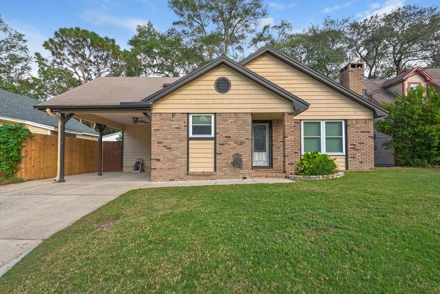 Quaint & peaceful is the perfect way to describe this home in Fort Walton Beach. This home has so much character and is the perfect home for anyone. This home features a vaulted ceiling, fireplace, remodeled kitchen, updated low-e/ impact rated windows(2016), and a great fenced in back yard for entertaining. All measurements are approximate and should be verified by buyer.