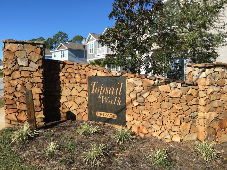 TAP FEES PAID!Topsail Walk is walking distance to the Choctawhatchee Bay.Conveniently located to the Beaches of South Walton, Sandestin, and Sacred Heart Hospital.Come build your dream home on this ample sized lot.The lot is protected in back by a wooded buffer.