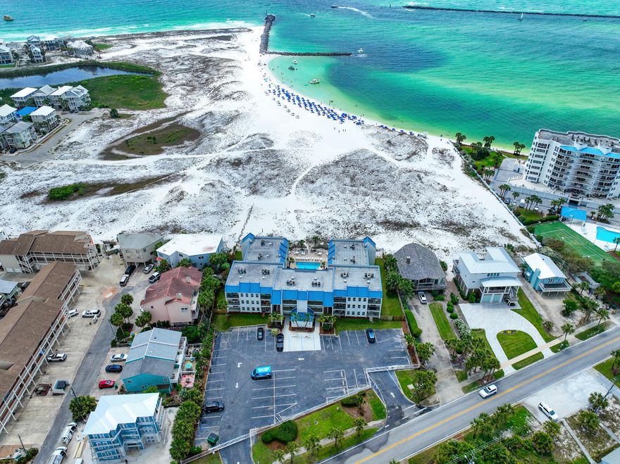 Welcome to your dream beach getaway on the beautiful Holiday Isle in Destin, Florida! This updated 2-bedroom, 2-bathroom condo offers the perfect combination of luxury, convenience, and coastal charm. Located just steps from the pristine white sands and crystal-clear waters of the Gulf of Mexico, this condo provides an unparalleled vacation experience or an ideal place to call home.As you enter this bright and spacious condo, you'll be immediately greeted by the inviting open-concept living area.  You'll instantly see the difference walking into unit 106 compared to others.  The newly updated interior features fresh paint, modern finishes, and stylish furnishings that create a relaxing, beachy ambiance. The custom cabinets, quartz countertops, beautiful backsplash, stainless appliances, and porcelain tile floors set this unit apart from others.
Additional features include in-unit laundry facilities, ample storage space, and dedicated parking. This unit is located in a well-maintained gated complex with resort-style amenities, including a sparkling pool and direct beach access, making it the perfect place to relax and enjoy the sunshine.  This 30 unit gated complex does extremely well with rental income as well with similar units doing $45,000-$55,000 a year in rental income.  Also, this complex has completed its State Milestone Inspection and the $65,000 assessment has been paid in full.
Located on the sought-after Holiday Isle, this condo provides easy access to Destin's finest dining, shopping, and entertainment options. Whether you're looking for fresh seafood at local restaurants, enjoying a day on the water with fishing or boating, or exploring nearby parks and nature trails, there's always something to do in Destin. Plus, with its prime location, you'll be just minutes away from the famous Destin Harbor and the incredible attractions along the Emerald Coast.
Whether you're searching for a vacation home, investment property, or a place to call your own, this updated 2-bedroom, 2-bathroom beach condo offers everything you need to experience the best of Destin living. Don't miss your chance to own a piece of paradise on the stunning Holiday Isle.
