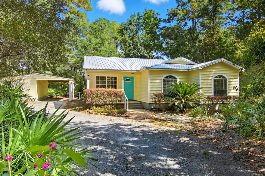 Once upon a time, there was a little Florida cottage tucked among the palms in Freeport. It wasn't flashy or loud--it was the kind of home that instantly made you feel welcome, the kind of place where time slows down and the world feels just a little softer.This 3-bedroom, 2-bath retreat features an open-concept living area, a new metal roof, and all appliances conveying for your convenience. On over half an acre of lush, tropical greenery, mornings are best spent with coffee on the screened-in porch, while evenings invite quiet conversations beneath the stars.But this cottage offers more than charm--it offers freedom. With no HOA, you're free to create the lifestyle you've been dreaming of. A 20x10 storage building with connected carport provides plenty of space for hobbies, tools, or beach gear, and parking for 3-4 vehicles means friends and family are always welcome.
Perfectly placed in Lagrange Shores, the heart of Freeport just outside Hammock Bay, this home sits in Flood Zone X (no flood insurance required) and is only minutes from Choctawhatchee Bay and the sugar-white beaches of the Emerald Coast.
This isn't just a house. It's a place to rest, recharge, and call home. Give us a call today for your private tour!