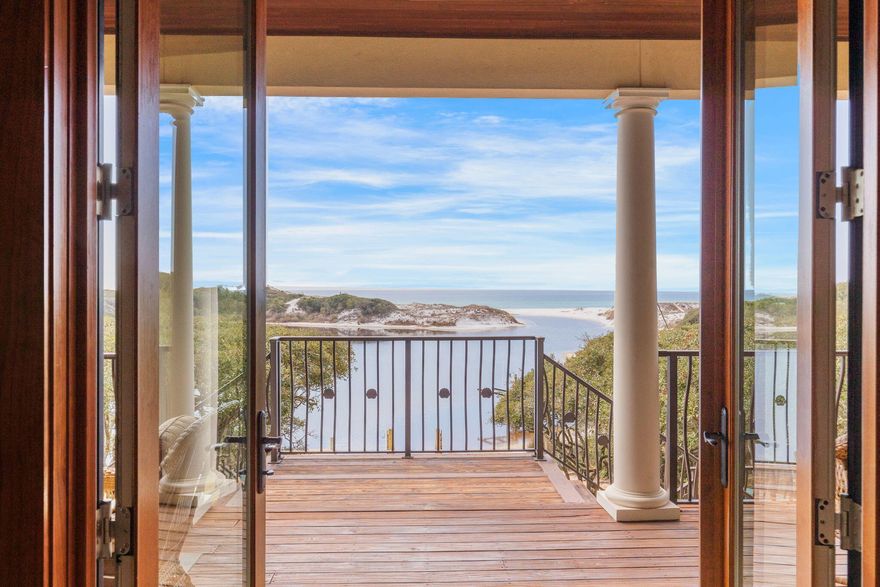 133 Sienna Court is a rare coastal retreat, perfectly positioned on the tranquil shores of Little Redfish Lake with sweeping views that stretch across both the lake and the Gulf. Nestled within the exclusive, non-rental community of Redfish Lane--just off Scenic Highway 30A--this property offers a unique combination of privacy, natural beauty, and direct access to a private dock and deeded beach walkover, all within one of the Emerald Coast's most desirable settings. The home's thoughtful design centers around an expansive open floor plan that connects the living, dining, and kitchen areas into one seamless, light-filled space. Soaring ceilings and walls of windows invite in natural light and showcase the home's extraordinary water views from nearly every angle. The main living area includes built-in shelving, a gas fireplace, and multiple points of access to the wide covered porches that span the back of the homeideal for outdoor dining, morning coffee, or taking in the breeze off the lake.

The kitchen offers ample cabinet space, a large center island, and a layout that opens effortlessly to the living and dining areas, making it perfect for gathering. The spacious primary suite is tucked away for privacy and features direct lake views, a walk-in closet, and an en suite bath with dual vanities and a soaking tub. The lower level includes additional guest suites, one of which features its own kitchen, dining area, and living roomideal for extended family, guests seeking extra privacy, or even a multigenerational living setup. With separate entrances and generous square footage, these suites offer comfort, flexibility, and a sense of independence within the home.

Architectural details, wood flooring, and thoughtful built-ins add character, while the home's multiple porches and balconies encourage connection to the peaceful natural surroundings. Though well maintained, the property also presents an exciting opportunity for personalized updates or renovations that could elevate it to a truly one-of-a-kind luxury retreat.

Whether you're looking for a full-time residence or a second home tucked away from the bustle, 133 Sienna Court delivers coastal living at its most peaceful and picturesquewith the rare bonus of both lakefront tranquility and easy access to the white sand beaches of 30A.