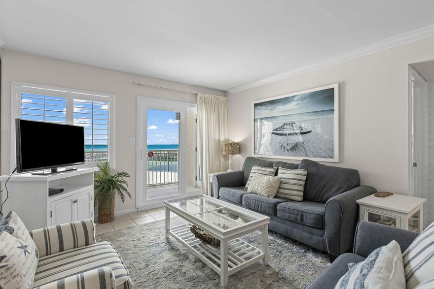Gulf-Front Beauty at Holiday Surf & Racquet Club - Prime Holiday Isle Location. Wake up to the sound of waves and sweeping views of the Gulf of Mexico from this beautifully updated 2-bedroom, 2-bath condo in the heart of Destin's beloved Holiday Isle. Located in the highly sought-after Holiday Surf & Racquet Club, this unit offers the perfect blend of personal retreat and income-generating investment. Step inside to find a bright, open-concept layout with modern upgrades throughout--think updated flooring, granite countertops, stainless steel appliances, and stylish coastal furnishings. The private balcony delivers panoramic Gulf views, perfect for morning coffee or sunset cocktails.This unit boasts strong rental history with impressive revenue, making it an ideal turnkey investment or second home. Amenities include direct beach access, a heated pool, tennis courts, fitness center, and 24-hour securityplus you're just minutes from Destin Harbor, restaurants, shopping, and boating.

