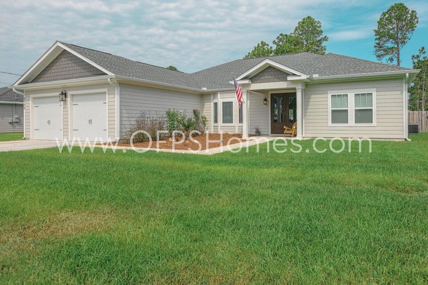 AVAILABLE IN MAY! Elegant newer-built home minutes from Navarre Beach/Hurlburt, convenient to Pensacola and Destin. Featuring upscale finishes throughout: wood-look tile floors, quartz countertops, custom backsplash, and recessed lighting. Spacious living room flows into entertainer's kitchen. Split floorplan offers master suite with garden tub, walk-in shower, double vanity and massive walk-in closet. Additional bedrooms include ensuite guest room. Enjoy Florida sunshine on the covered patio overlooking fenced half-acre yard with irrigation and storage shed. NO smoking. 600 minimum FICO credit score required in addition to meeting rental criteria. Pets allowed upon approval with a non-refundable pet fee. All applicants are required to complete an application on https://onefamilypropertyservices.petscreening.com/
regardless of if they own a pet or not. Applicants with an ESA are also required to complete the application.

** Fees Required once an application is approved include, but may not be limited to: Security Deposit, Non-Refundable Fees (cleaning and rekey), $20 Certified Mail Fee, and Pet Fees (when applicable).