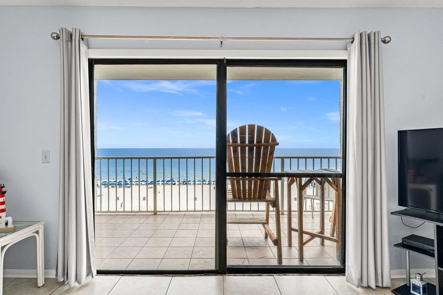 This six floor location is situated to be one of the best in the entire building, for views of the Gulf of Mexico, the sparkling pools, and the crystal white sands of the most beautiful beach. This unit sleeps 6 and is on a rental program with strong rental numbers of over $45k. Full bedroom plus 2 bunk beds.  Perfect for the investor or enjoy as a vacation spot for yourself, family and friends. This unit completely turnkey, comes fully furnished with brand new flat screen tv. Water heater replaced in 2019/ A/C in 2017. This great complex has tons of amenities that other condos do not have. With 2 large main pools, 2 children's pools, 2 large outdoor hot tubs, 1 large indoor hot tub, His & Hers Sauna Steam Rooms, Lighted Tennis courts, Shuffle Board Court, Beach Services Water Sports