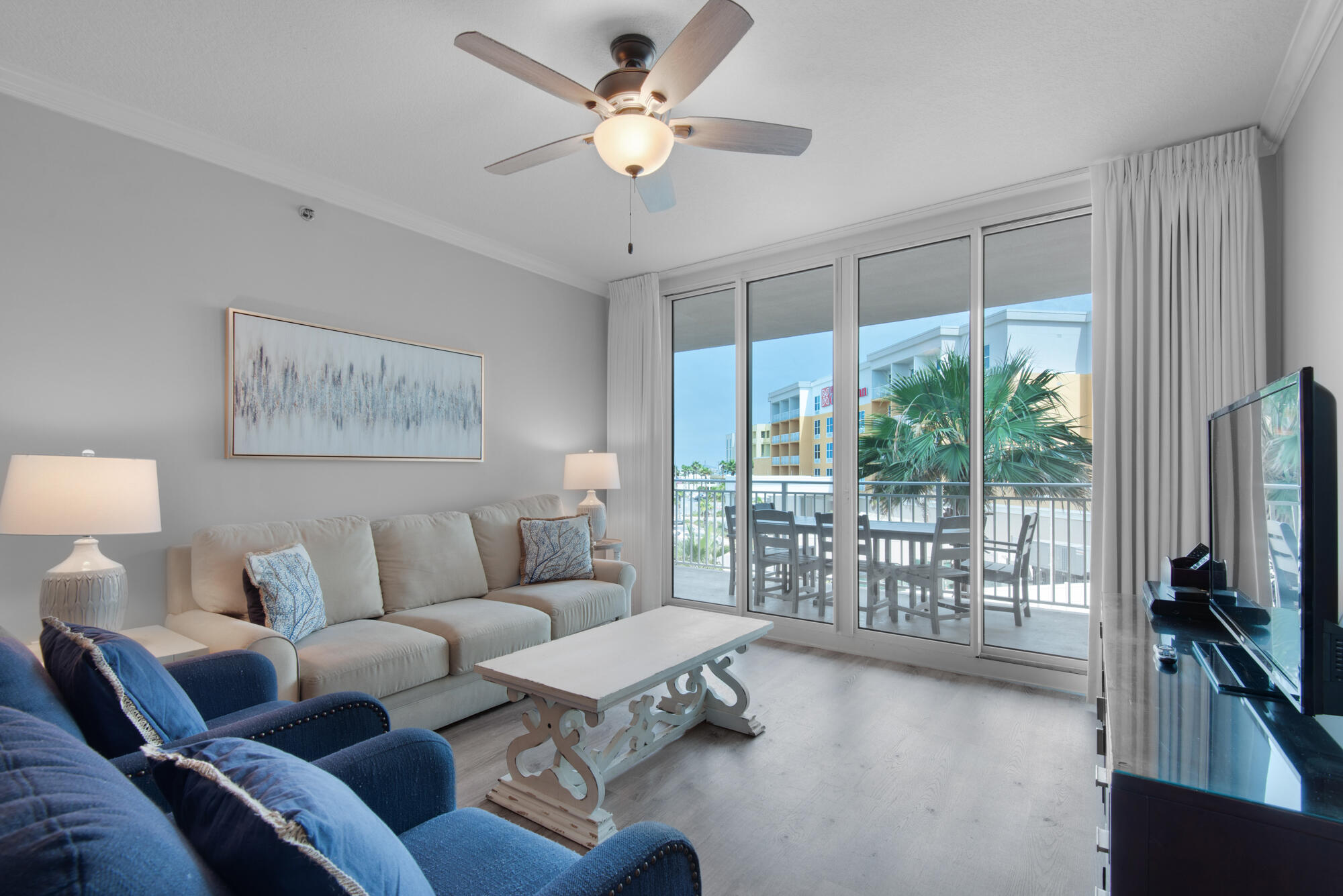 Don't miss out on this completely renovated rental machine! From the 3rd floor, enjoy gulf and bay views from the balcony and master bedroom. Rentals have grown year over year in the highly desired Waterscape Resort with excellent amenities for families of all sizes. Unit was completely renovated throughout last year. All new flooring and finishes. Amenities include: Lazy river, 2 pools, 2 hot tubs, 10 gas grills, fitness center, kiddie play area with wading pool, 490' of beach front.