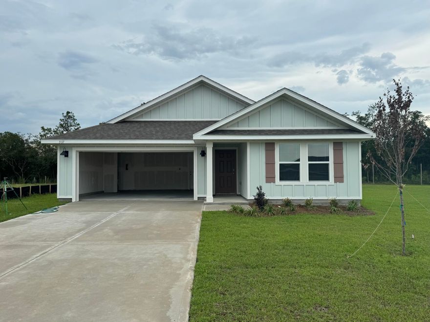 Washer & Dryer Included | Massive Yard | Screened-In Back Porch!Welcome to your dream home in Shoal River Landing, one of Crestview's most sought-after communities, complete with a sparkling community pool, cabana, and family-friendly amenities. This stunning ''Lakeside'' floorplan combines modern design, functionality, and comfort in every square foot.Step inside and be greeted by an open-concept living space that perfectly blends the kitchen, dining, and great room - ideal for entertaining or relaxing with family. The well-appointed kitchen features granite countertops, stainless steel appliances (including a smooth-top range, built-in microwave, and quiet dishwasher), and a spacious dining area perfect for gatherings.This home boasts 5 bedrooms and 3 full baths, offering plenty of room for family, guests, or a home office. The primary suite is your private retreat, featuring a walk-in closet and elegant ensuite bath.
Out back, you'll find a screened-in porch overlooking one of the largest yards in the entire subdivision - a rare find! It's the perfect space for kids, pets, or hosting summer barbecues.
Additional highlights include a two-car garage, Smart Home Connect system with upgraded devices, beautiful EVP wood-look flooring, plush carpet in the bedrooms, and durable Hardie board exterior that enhances the home's timeless Craftsman appeal.
Conveniently located near Eglin AFB, Duke Field, area beaches, shopping, dining, and Blackstone Golf Course, this home offers both luxury and lifestyle in a fast-growing community you'll love to call home.