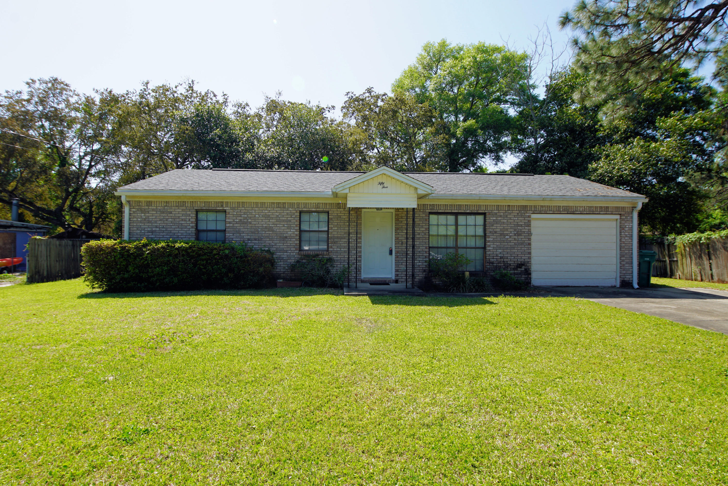 All Brick 3 Bedroom 2 Full Bath Home in Shalimar Under 200k. Gorgeous Backyard. Kitchen has been updated. Effective date was changed to 1985 by property appraiser's office when seller did numerous updates to the property to include the brick exterior! This quaint home feels larger than the square footage. One car garage with auto-opener. Extra Wide Driveway for Additional Parking. Make a point to see this one before it's gone.Buyer to verify measurements.