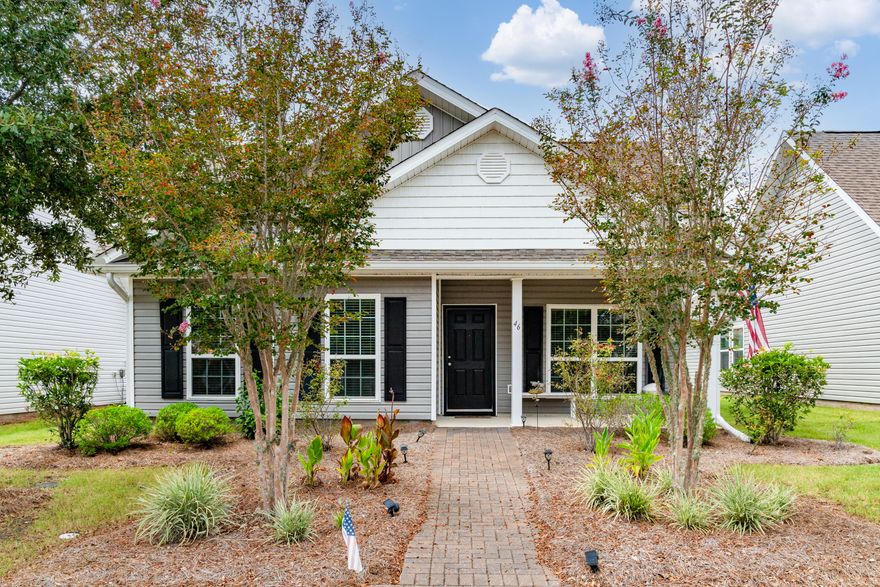Enter Schooner Landing at Hammock Bay and feel at home! This incredible residence boasts a generously sized kitchen, offering ample counter space to bring your culinary creations to life. The spacious living areas are bathed in natural light and have been thoughtfully updated with newly installed flooring. Prepare to be astonished by the Master bedroom, where sunny views greet you each morning. The room is large enough to accommodate oversized furnishings, and the attached full bath provides a double vanity for your convenience. You'll also find a split floor plan, with secondary bedrooms that offer delightful sunny views of their own. Situated in the heart of Hammock Bay, you'll have access to a host of world class amenities that await your enjoyment. The lake Club is at your disposal offering a movie theatre and event space for memorable gatherings. Multiple resort style pools, pickleball, tennis and basketball courts beckon you to engage in a friendly competition. Your four-legged friend will thank you for the dog park, while miles of recreational paths ensure everyone can stay active. Stocked ponds and frisbee golf further add to the fun, and the Bay Club includes a dock where you can take in the breathtaking Bay views. Don't forget the food trucks, Props and event space on the green as well as the nearby Freeport Sports Complex. But the perks don't end there. Schooner Landing takes pride in its full landscaping program, ensuring that every yard is professionally maintained. This includes mowing service, watering with sprinkler system, exterior pest control services and regular refreshing of pine straw. Welcome to Schooner Landing at Hammock Bay, where comfort, luxury and extraordinary amenities await you.