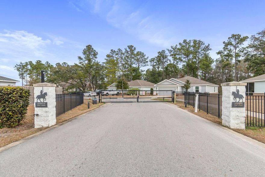 Welcome to 742 Marquis Way! This beautifully maintained 3 bed / 2 bath home delivers exceptional value and quality, featuring granite countertops and gray Shaker cabinets in the kitchen and all baths, luxury vinyl plank flooring throughout, and neutral-painted walls. The home is dual fuel, currently operating with gas heat, gas water heating, and a gas stovetop/oven, while also being fully wired for electric heat, electric water heating, and electric cooking for future flexibility. Additional highlights include crown molding throughout, a vented gas log fireplace with manual ignition, a faux glass block window above the primary tub, upgraded GE kitchen appliances, and a screened side porch. The garage includes a utility sink and a convenient side service door. This property has had only one owner, has been smoke-free, and has never housed pets or children, and is well maintained. Located in a gated community offering a clubhouse, fitness room, central mailbox station, pool, and a nature trail/boardwalk accessing Four Mile Creek, this home provides amenities and craftsmanship that cannot be reproduced today at the current $360,000 list price.