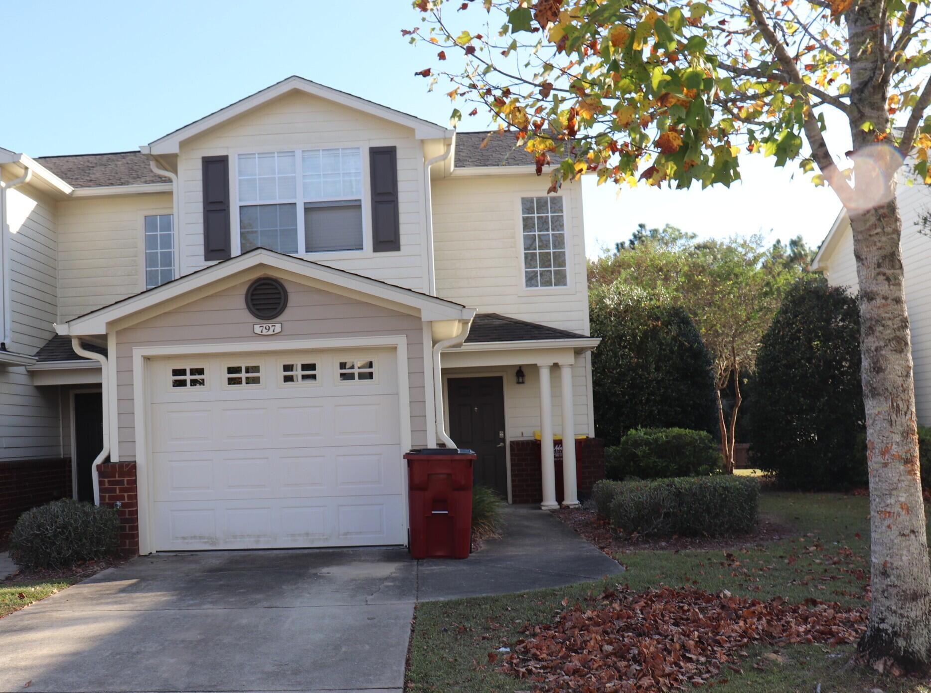 Short Sale  Highly desired community -South Crestivew,  easy drive to Eglin Air Force Base, Seven Special Forces and white sandy beaches. Close to I-10, the golf course,  shopping,  and restaurants. This End unit has a single car garage and larger yard. Huge under stairs storage, crown molding, ceiling fans in living and bedrooms. Master bedroom has huge walk-in closet, with an additional large closet and full bathroom.  Second bedroom also has a huge walk in closet with a full bathroom.  Community POOL, clubhouse and lawn maintenance included. Unit is in great shape and move -in ready but selling as-is.