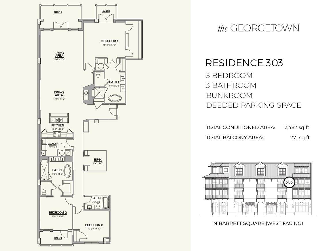 Rosemary Beach, The Georgetown - Residential