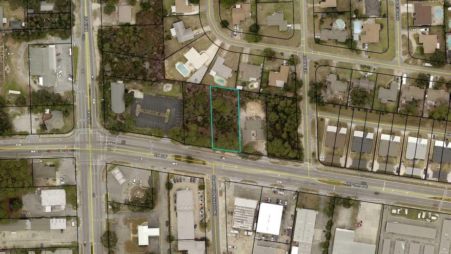 Excellent lot right on Airport Rd. The Zoning is ROI-VR with a multitude of Residential, Office and Institutional approved uses. Lot has tap fees that are already paid. This is an outstanding location with high traffic count near the intersection of Main Street and Airport Rd. in Downtown Destin. Potential Buyers and or their Agents should verify all information, specifications, and zoning to their satisfaction. Be sure to Click Documents for current allowed usages.