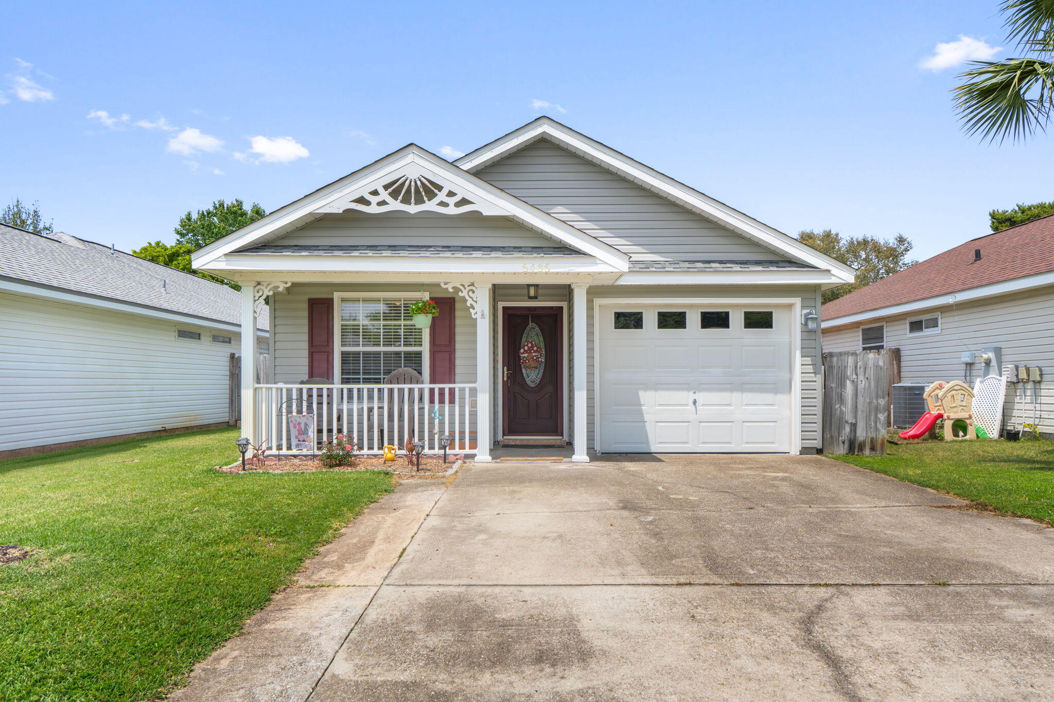 Conveniently located just off 98 in Gulf Breeze in the desirable Lighthouse Pointe neighborhood. This turnkey 3 bedroom, 2 bathroom home is ready for its next chapter. This home has an extra living space that has been incorporated and ductwork put in for the patio that now serves as an extra living space. Open floor plan that has a great living space and vaulted ceilings. Fully fenced yard with storage shed with electricity. Backyard also has an extra patio space in backyard for more outdoor living space. Lighthouse Pointe is a soundfront community with a private park, playgrounds, sidewalks and a fishing pier. Water heater 2024, HVAC 2017 and Roof 2016. Irrigation System has had a new pump and electrical valves as well. Call for your private tour and I would love to help make this yours!